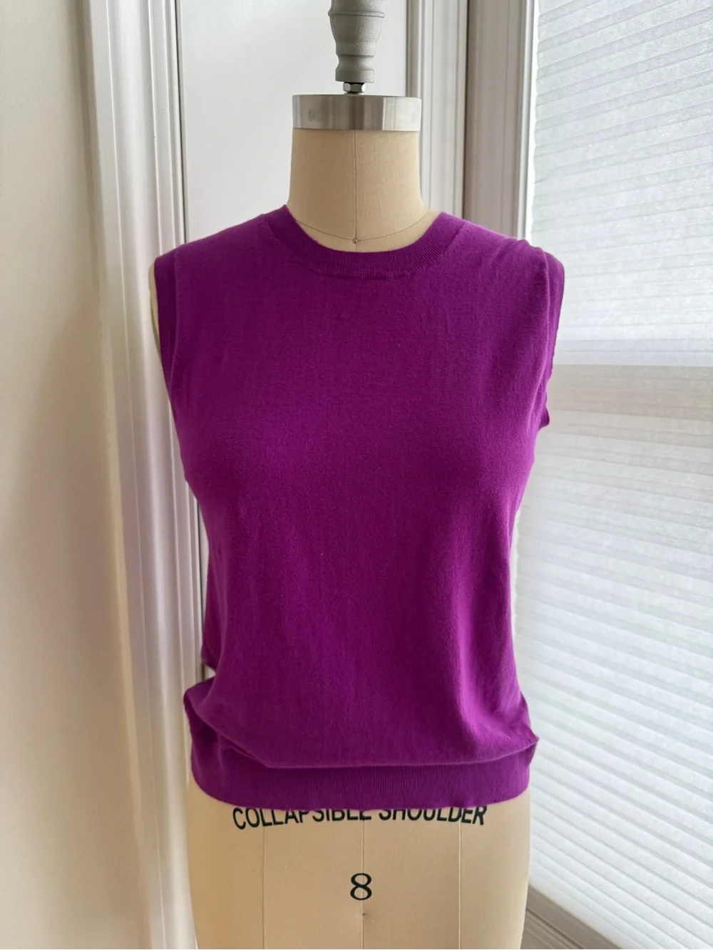 J. Crew Cotton Fuchsia Sleeveless Knit Tank